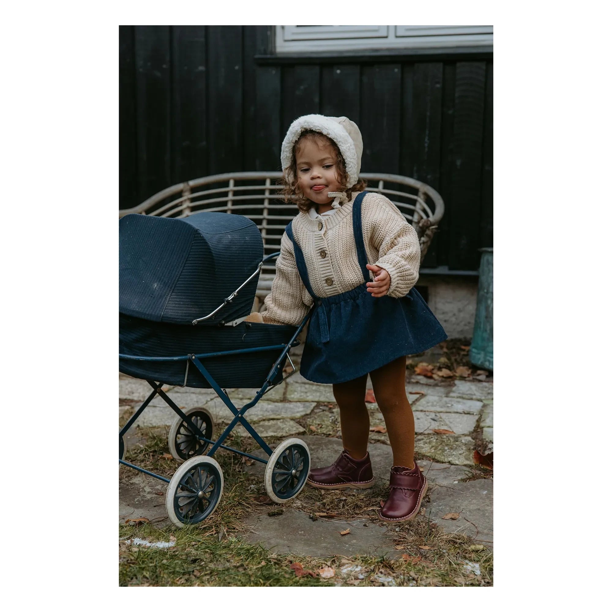 Petit Nord - Striped Trawling Boots | Burgundy