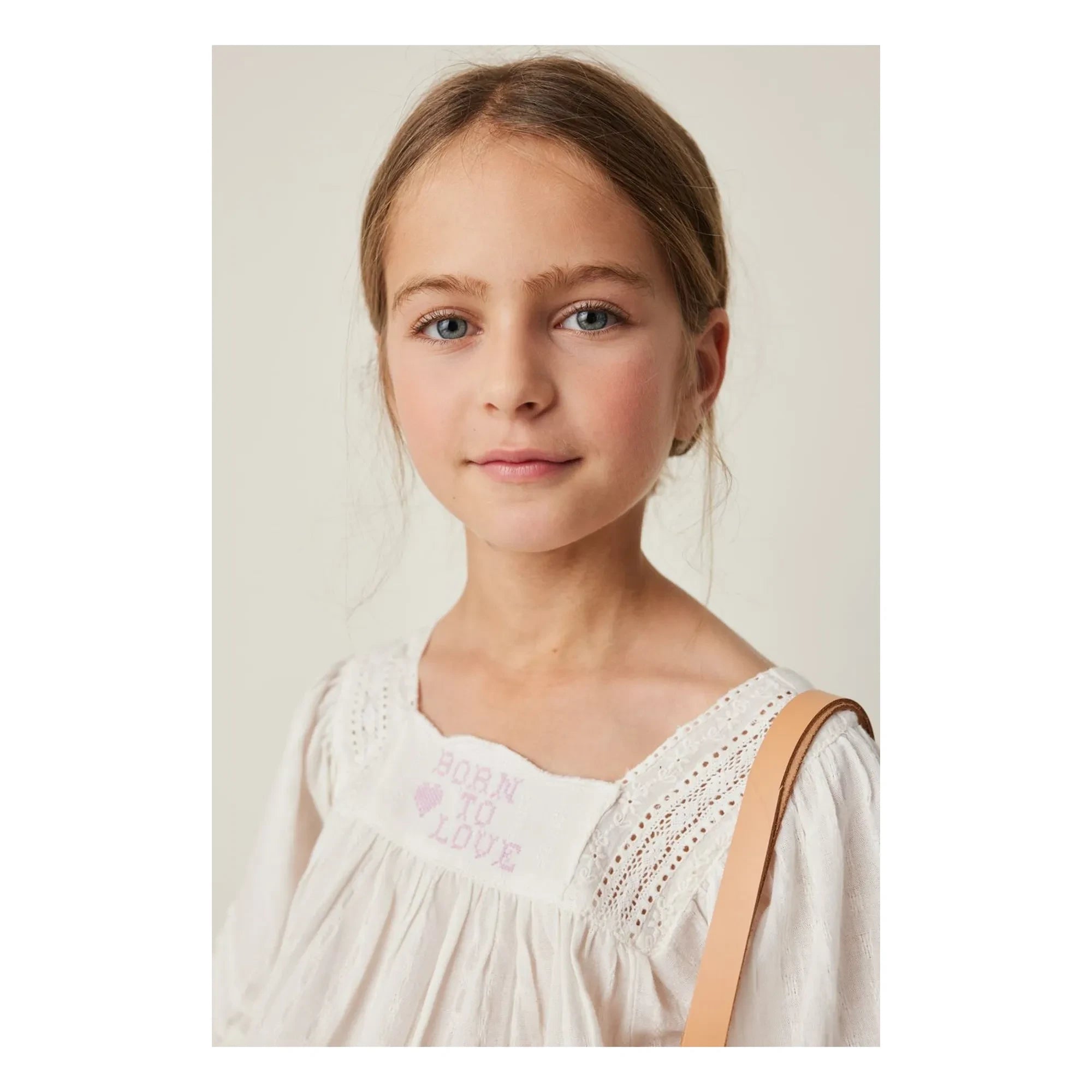 Tocoto Vintage - 3/4 Sleeve Embroidered Blouse | White
