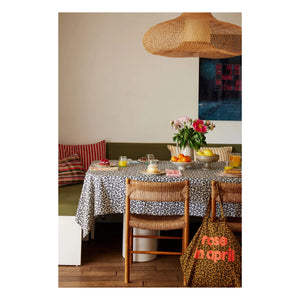 Rose in April - Thelma Graou Tablecloth | Oatmeal