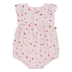 Petit Bateau - Organic cotton muslin floral jumpsuit | Pink