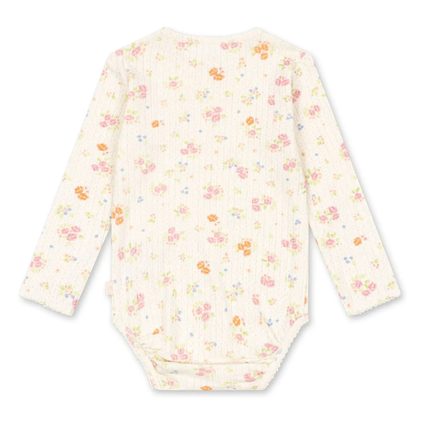 Konges Sløjd - Minnie Floral Ribbed Bodysuit Organic Cotton | Ecru
