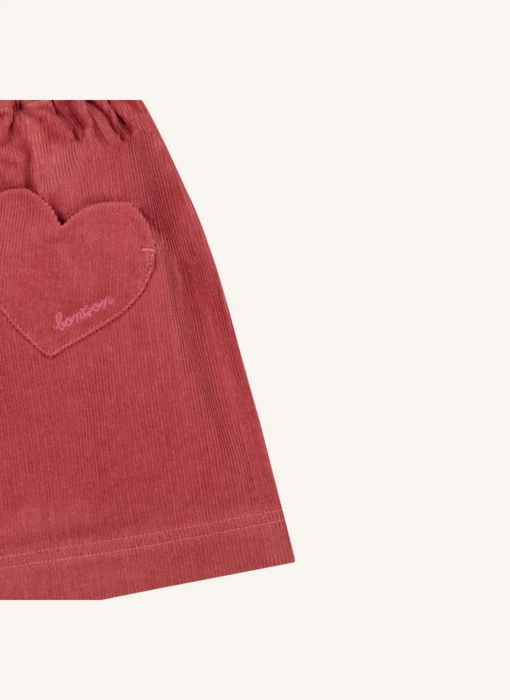 Bonton - Polka Dot Corduroy Skirt | Framboise