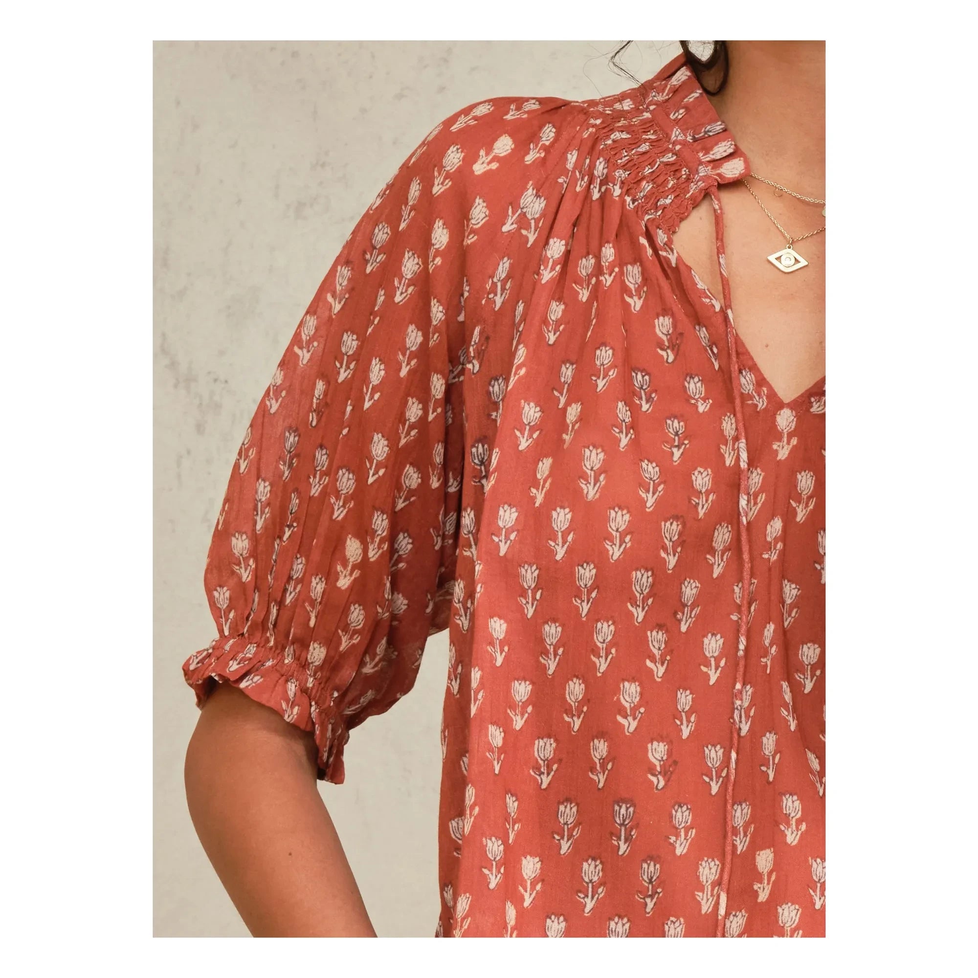 M.A.B.E. - Ari Cotton Blouse | Clay