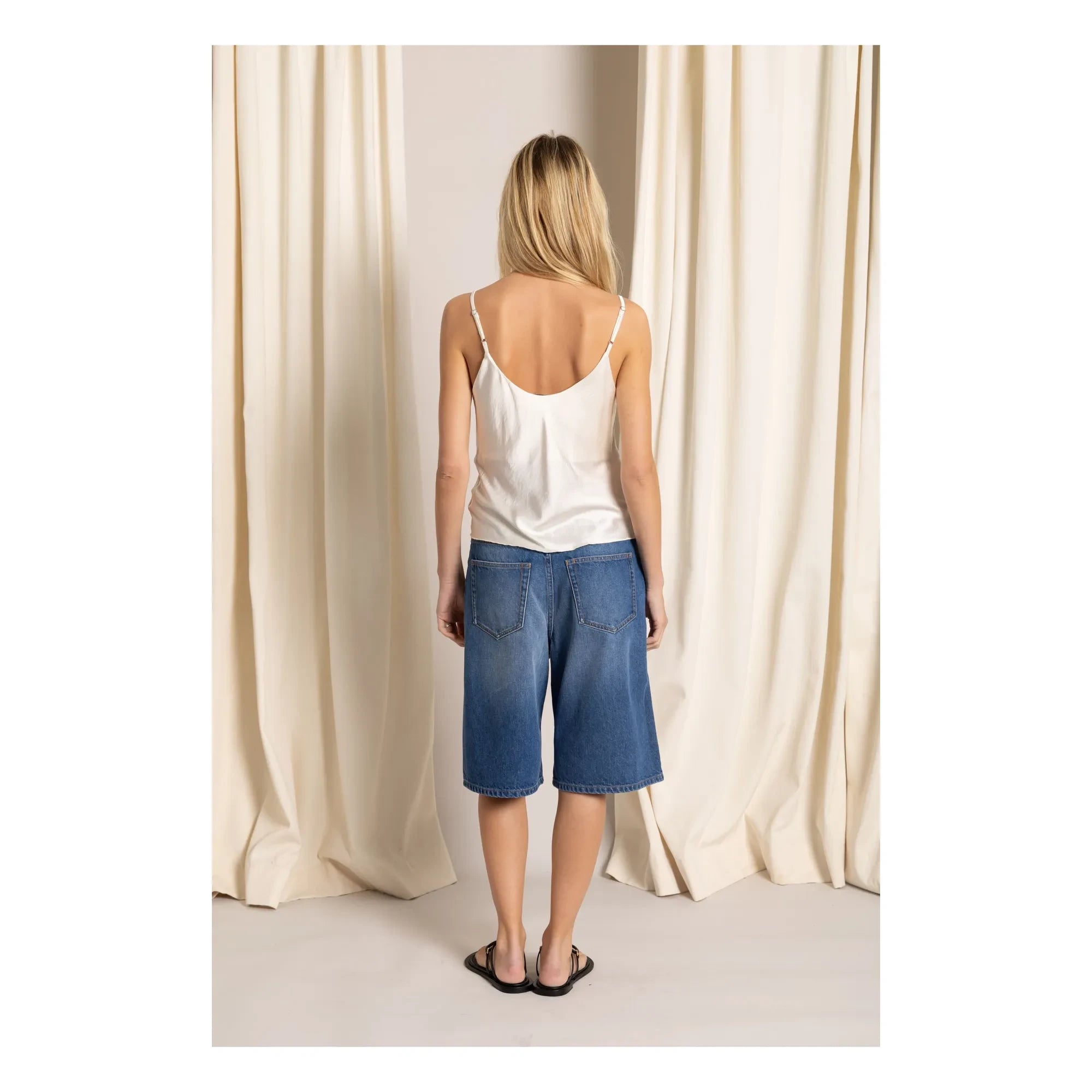 Smallable Woman - Paola Denim Bermuda Shorts | Denim Blue