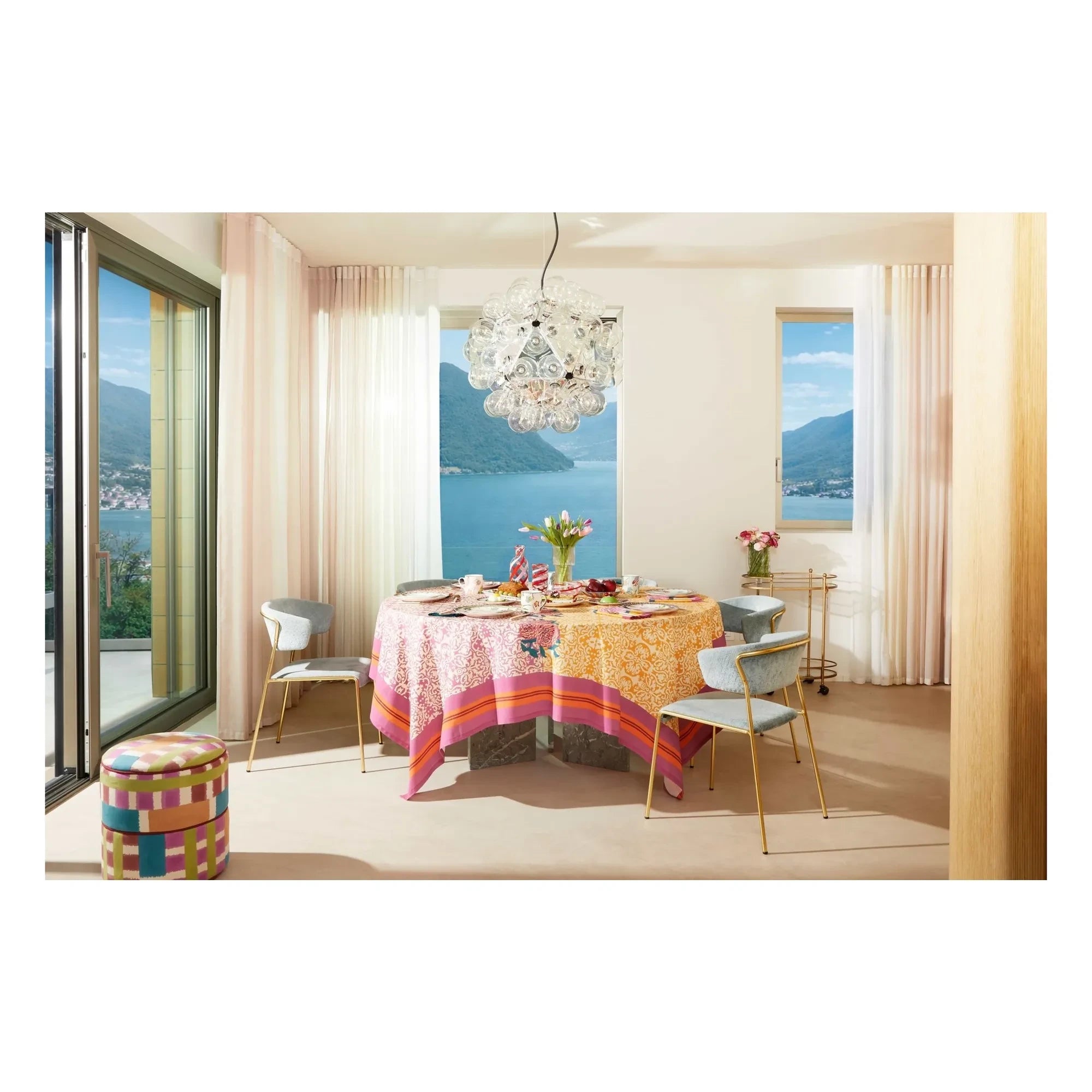Lisa Corti - Dam Dam Tablecloth | Straw Yellow