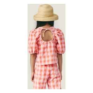 Mipounet - Mirelle Vichy Balloon Sleeve Blouse | Pink