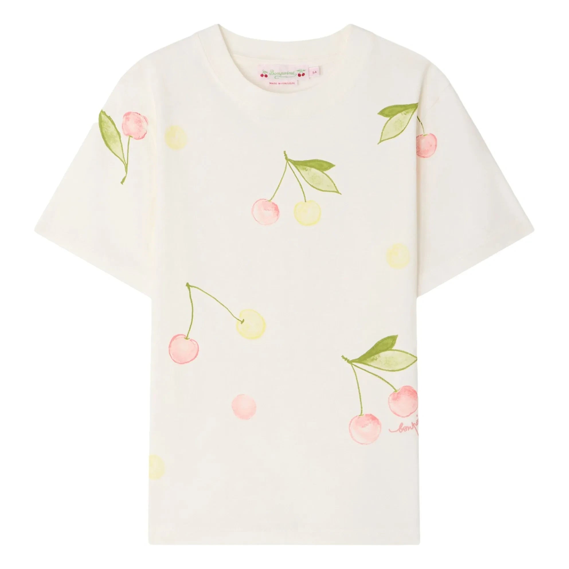 Bonpoint - Thida Cherries Organic Cotton T-Shirt | Cream