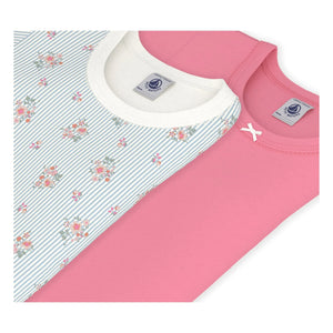 Petit Bateau - Batch 2 Floral Pattern T-Shirts | Pink