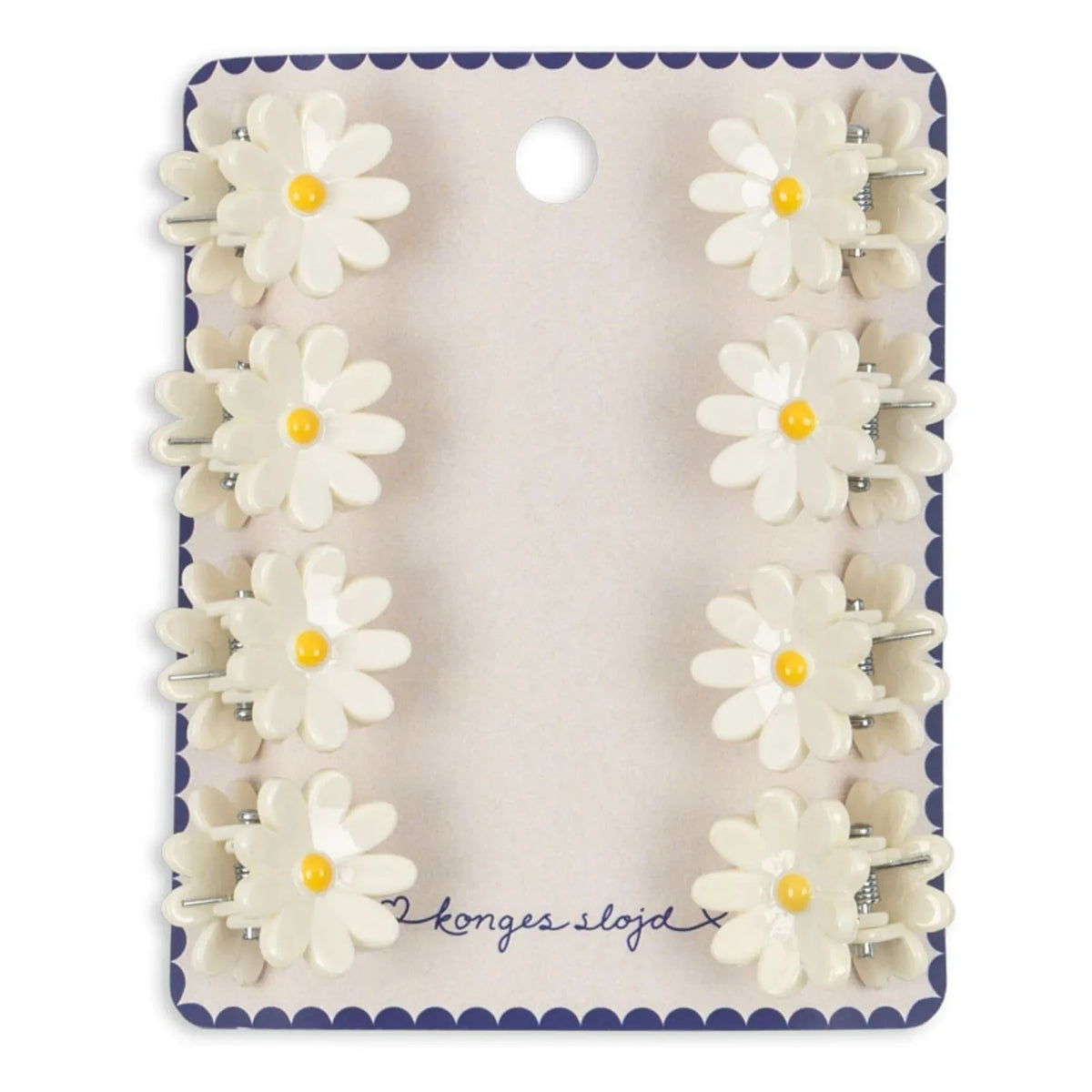 Konges Sløjd - 8-Piece Mini Daisy Hair Clip Set | Ecru