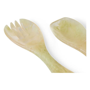 HKliving - Resin Salad Serving Set | Light Green