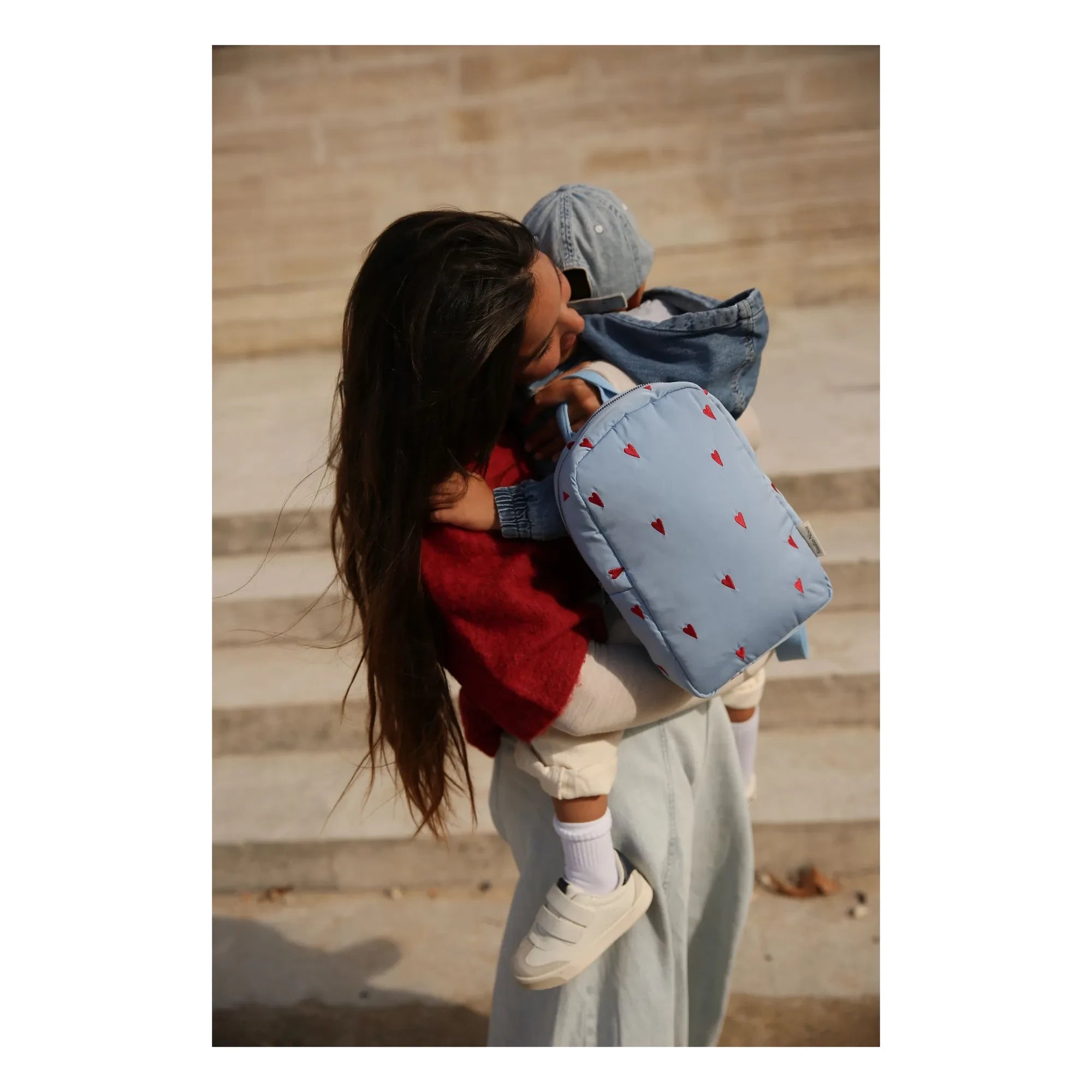 Studio Noos - Puffy Hearts Backpack | Light Blue