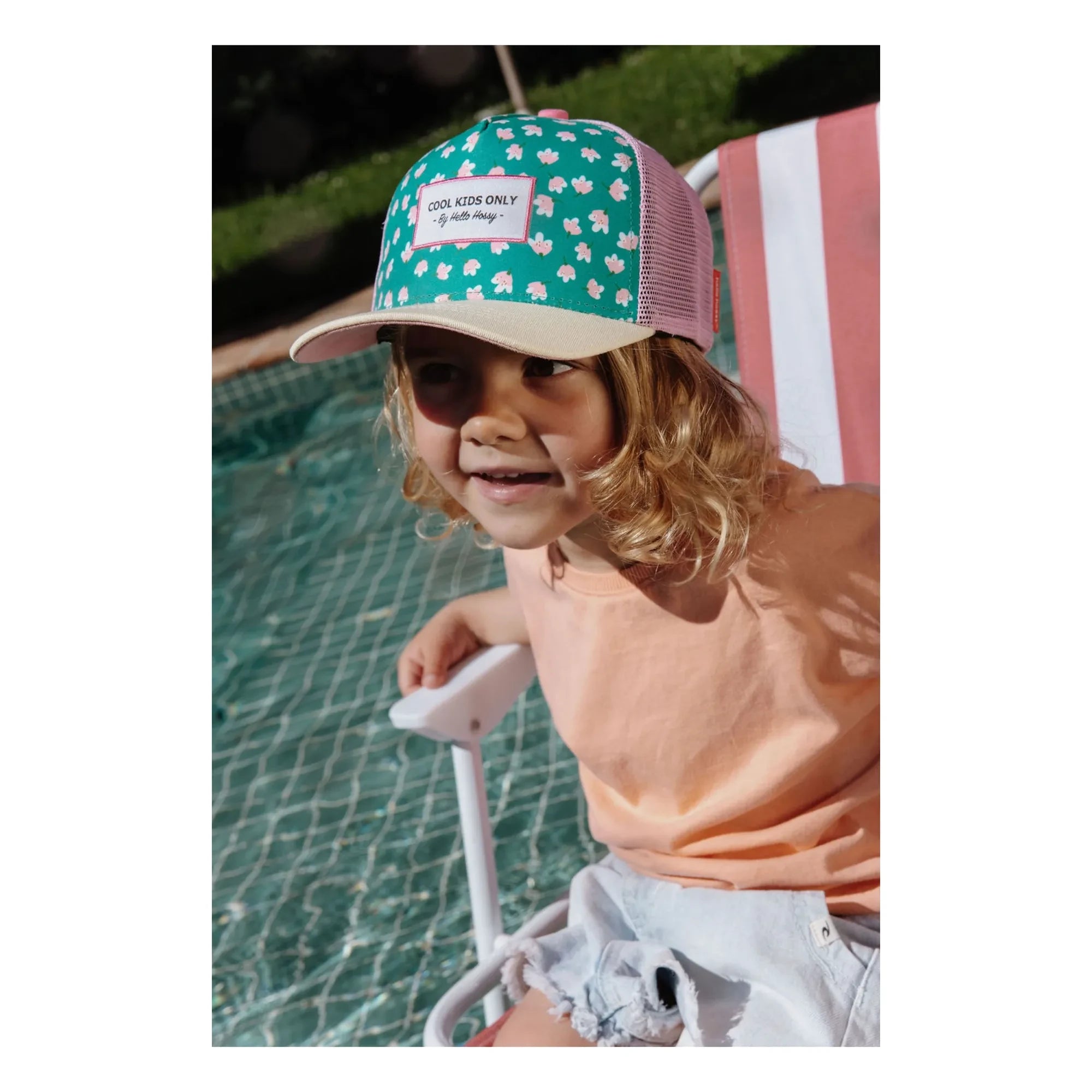 Hello Hossy - Trucker Garden Joy Curved Visor Hat Recycled Fibers | Green