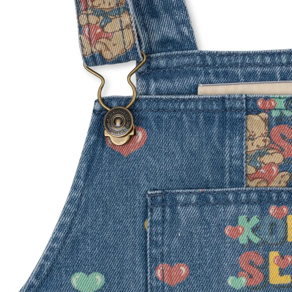 Konges Sløjd - Magot Ayı Denim Elbise, Organik Pamuk | Mavi
