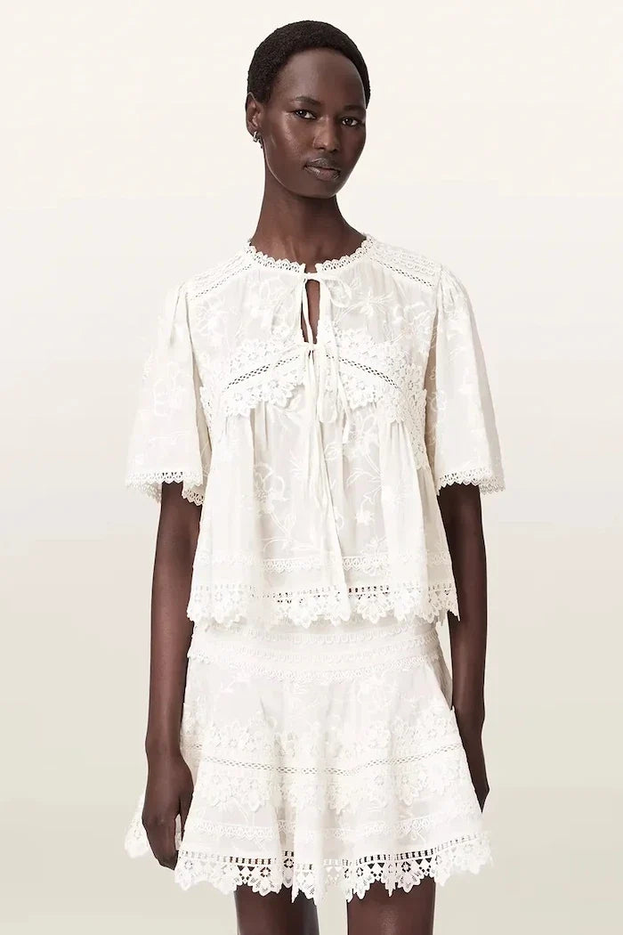 AllSaints pamuklu kadın bluz LILLITH