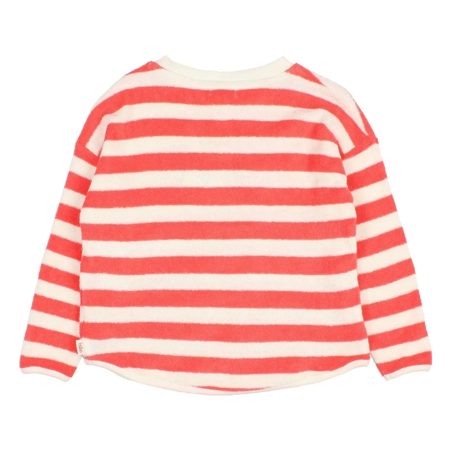 Búho - Striped Organic Cotton Sweatshirt | Red