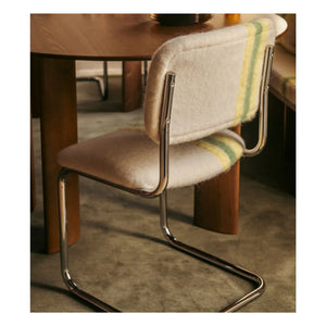 The Socialite Family - Classica chair in striped mohair fabric | Yellow