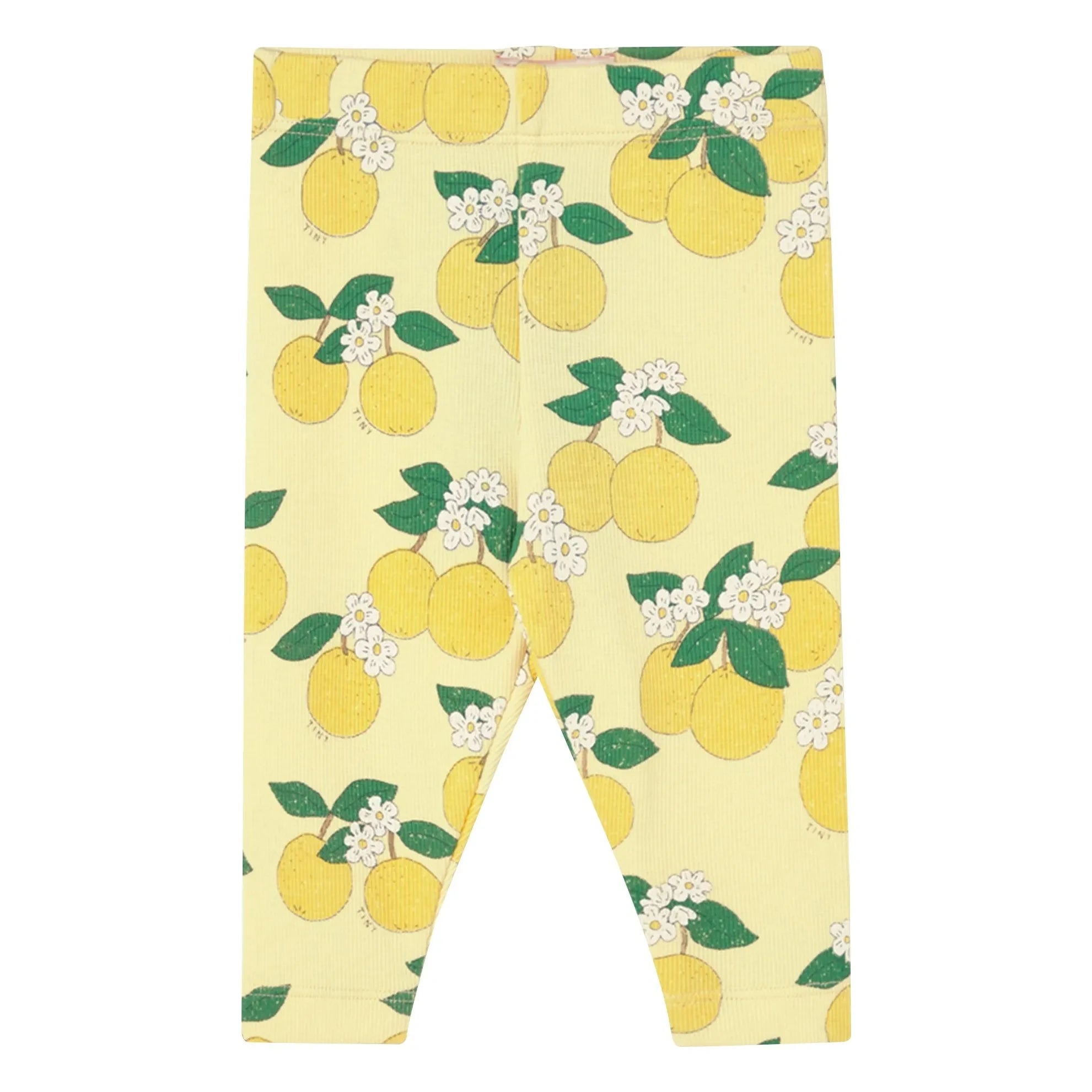 Tinycottons - Ribbed Leggings Orange Organic Cotton | Light Yellow