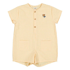 Loir - Arsène Vichy Organic Cotton Romper | Yellow