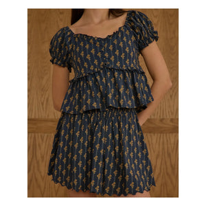 Rylee + Cru - Vintage Bloom Skirt | Navy