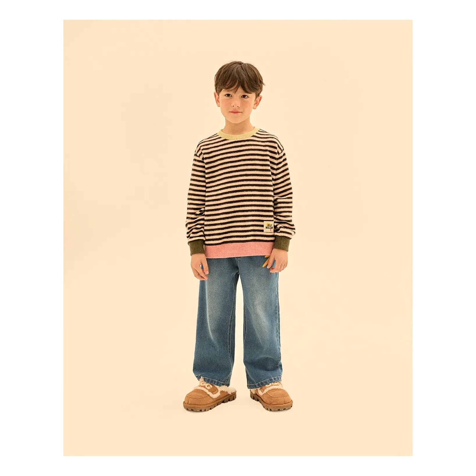 Jelly Mallow - Striped Sweater | Cream