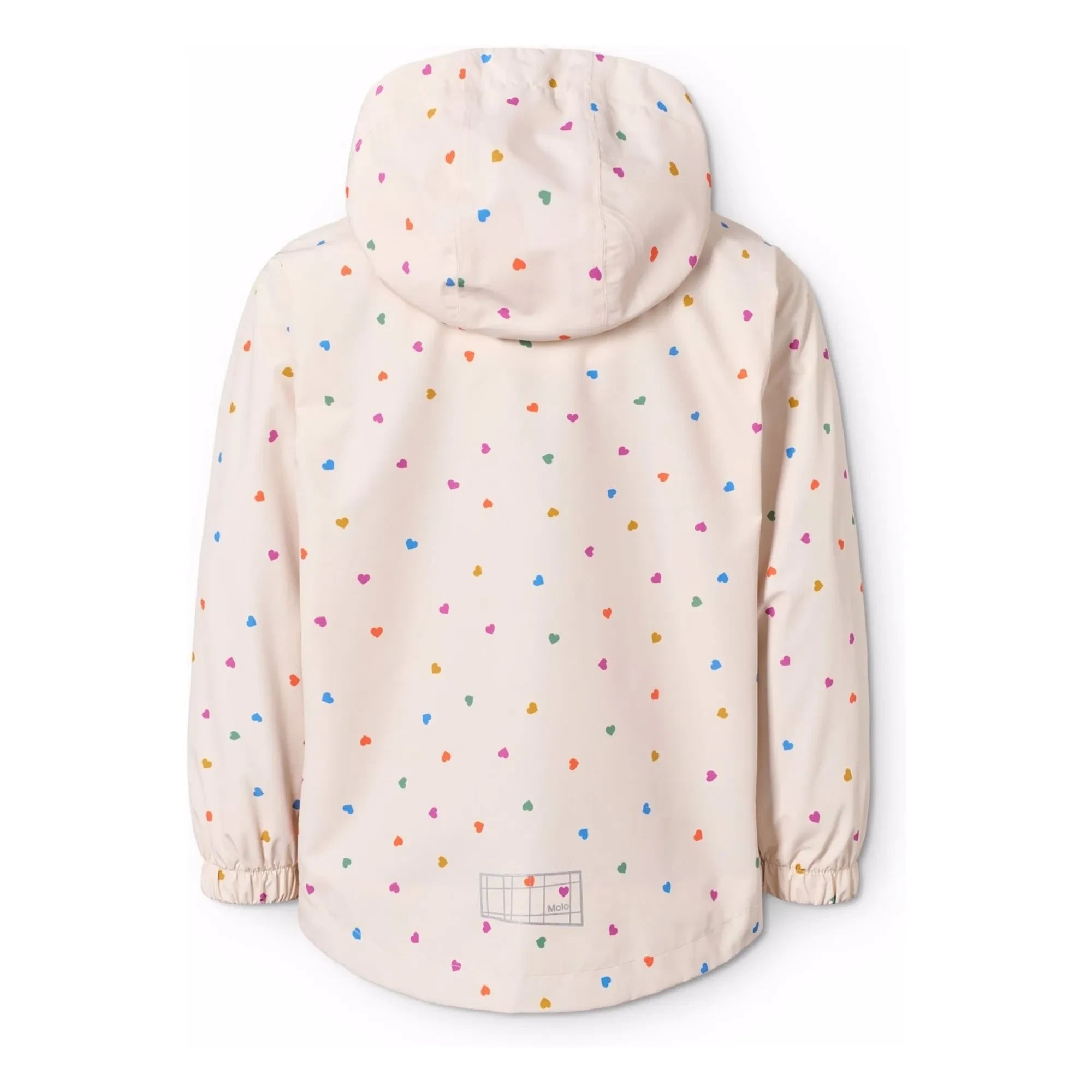 Molo - Waiton Cœurs Recycled Fiber Raincoat | Pale Pink