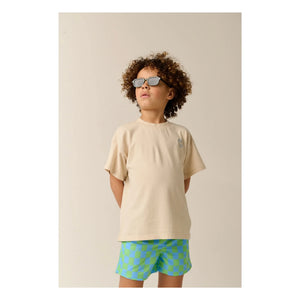 Tumble N'Dry - Manaus Check Recycled Fiber Swimsuit Shorts | Turquoise