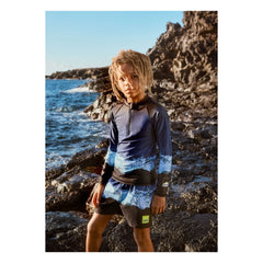 Molo - Noble Vagues UV-Protected T-Shirt Made from Recycled Fibers | Navy