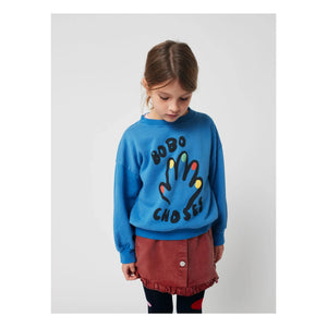 Bobo Choses - High Five Organic Cotton Sweatshirt | Blue