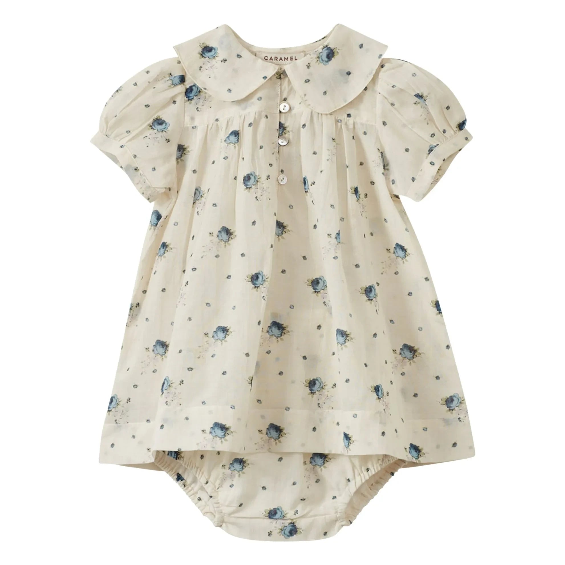 Caramel - Nina Fleurs Dress and Romper Set | Light Blue