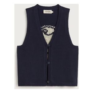 Thinking Mu - Rob Fish Organic Cotton Jacket | Navy Blue