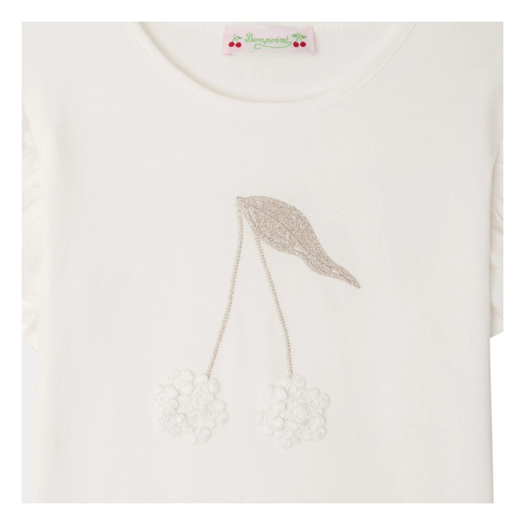 Bonpoint - Emila T-Shirt with Ruffle Organic Cotton | White