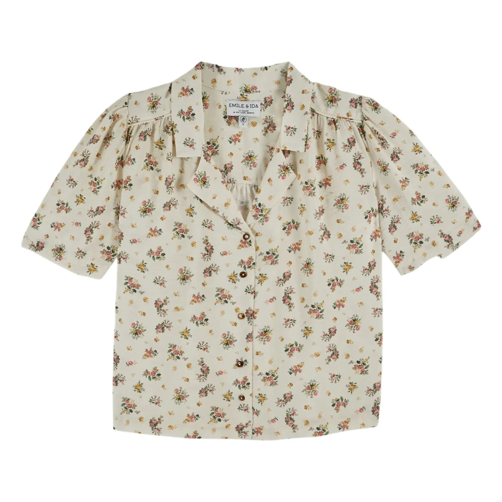 Emile et Ida - Cotton Printed Shirt | Cream