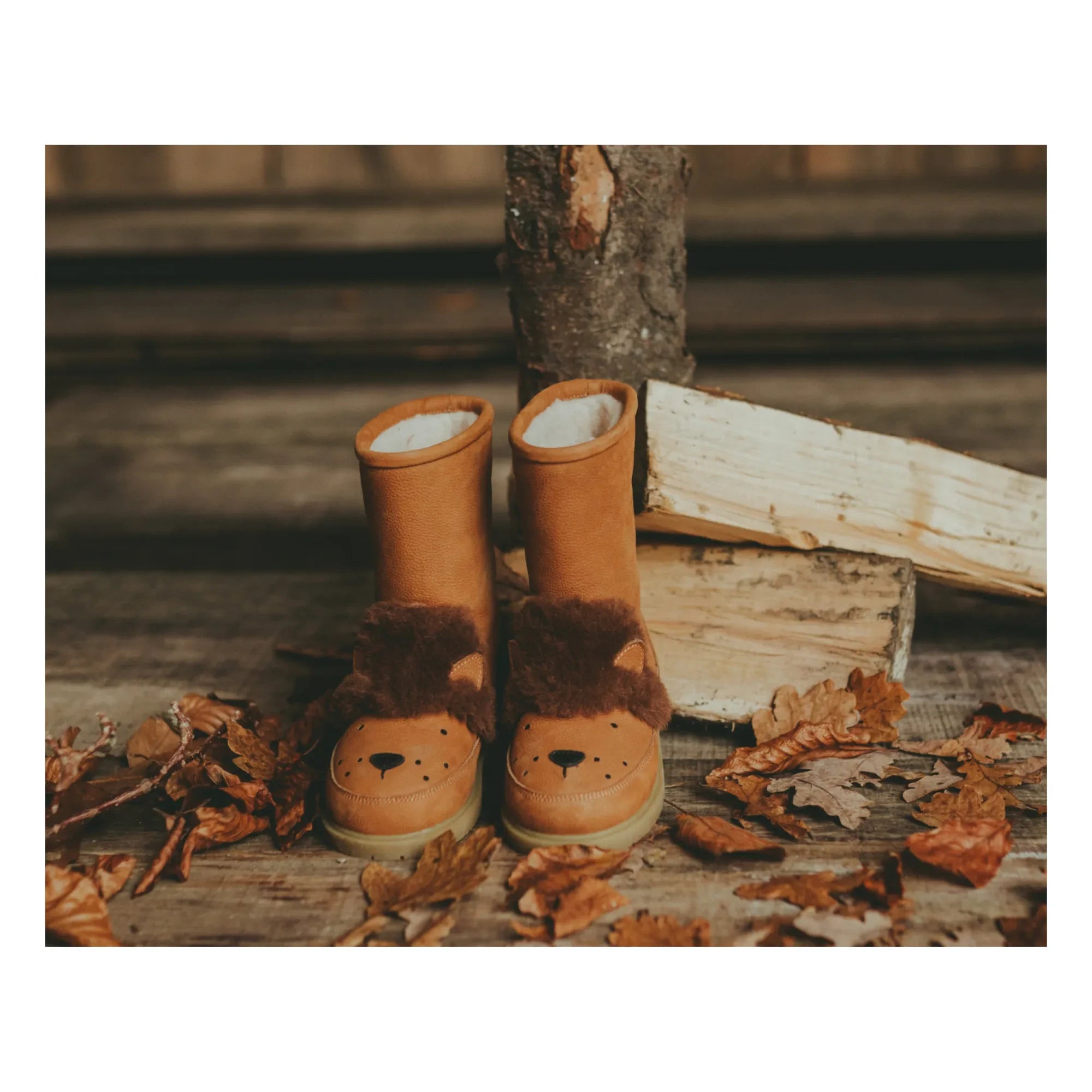 Donsje - Wadudu Furry Lion Boots | Camel
