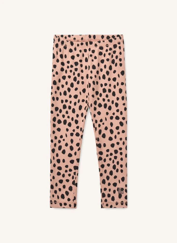 Liewood - Marien Leopard Organic Cotton Fitted Leggings | Pale Pink