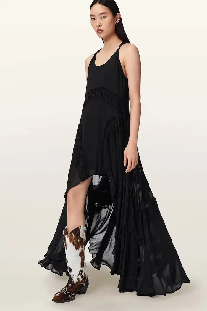 AllSaints Asimetrik Viskon Elbise DORINA