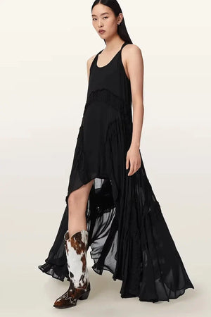AllSaints Asimetrik Viskon Elbise DORINA