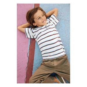 Bonton - Livo Striped Towel T-Shirt | White