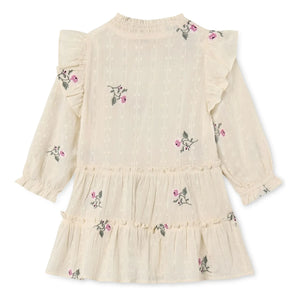 Fliink - Flower Dobby Elbise | Ecru