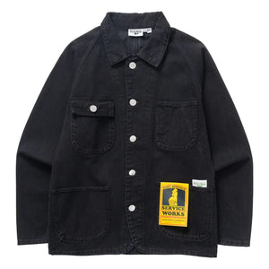 Service Works - Dark Black Denim Overall 2.0 Organic Cotton Jacket