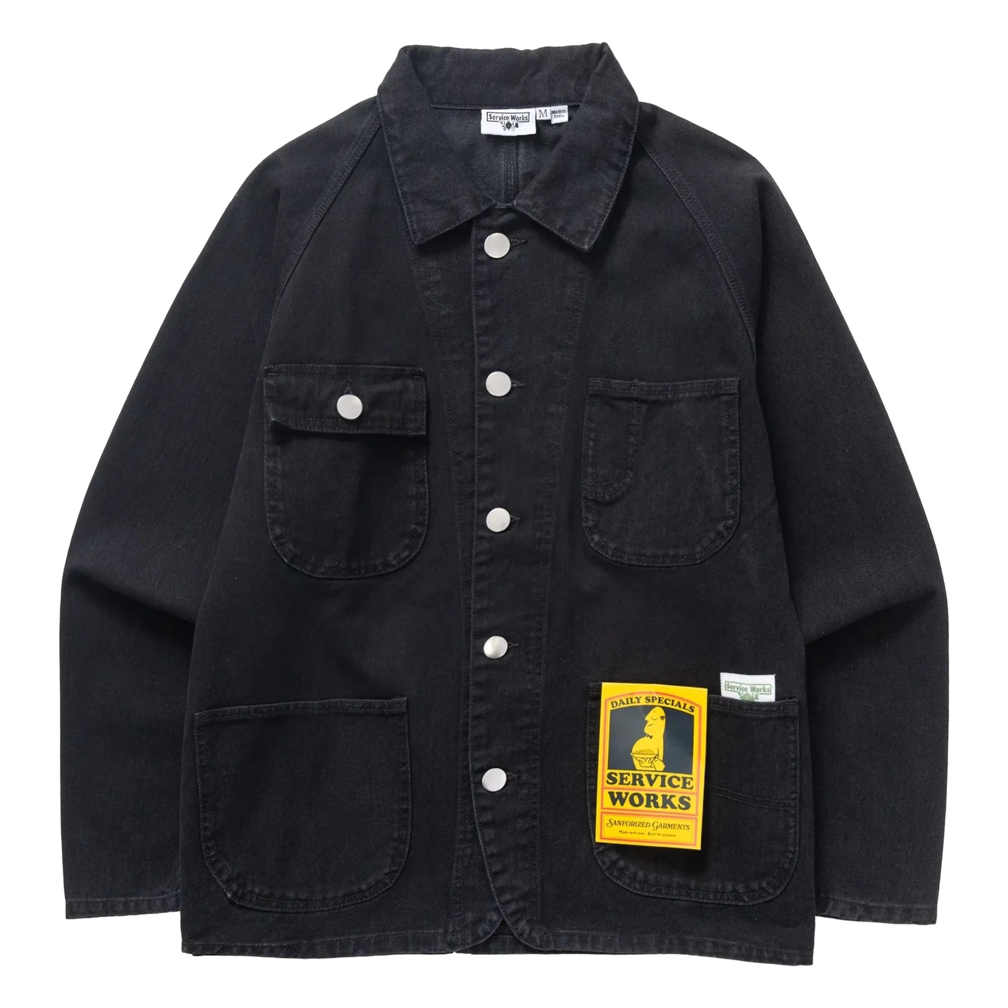 Service Works - Dark Black Denim Overall 2.0 Organic Cotton Jacket