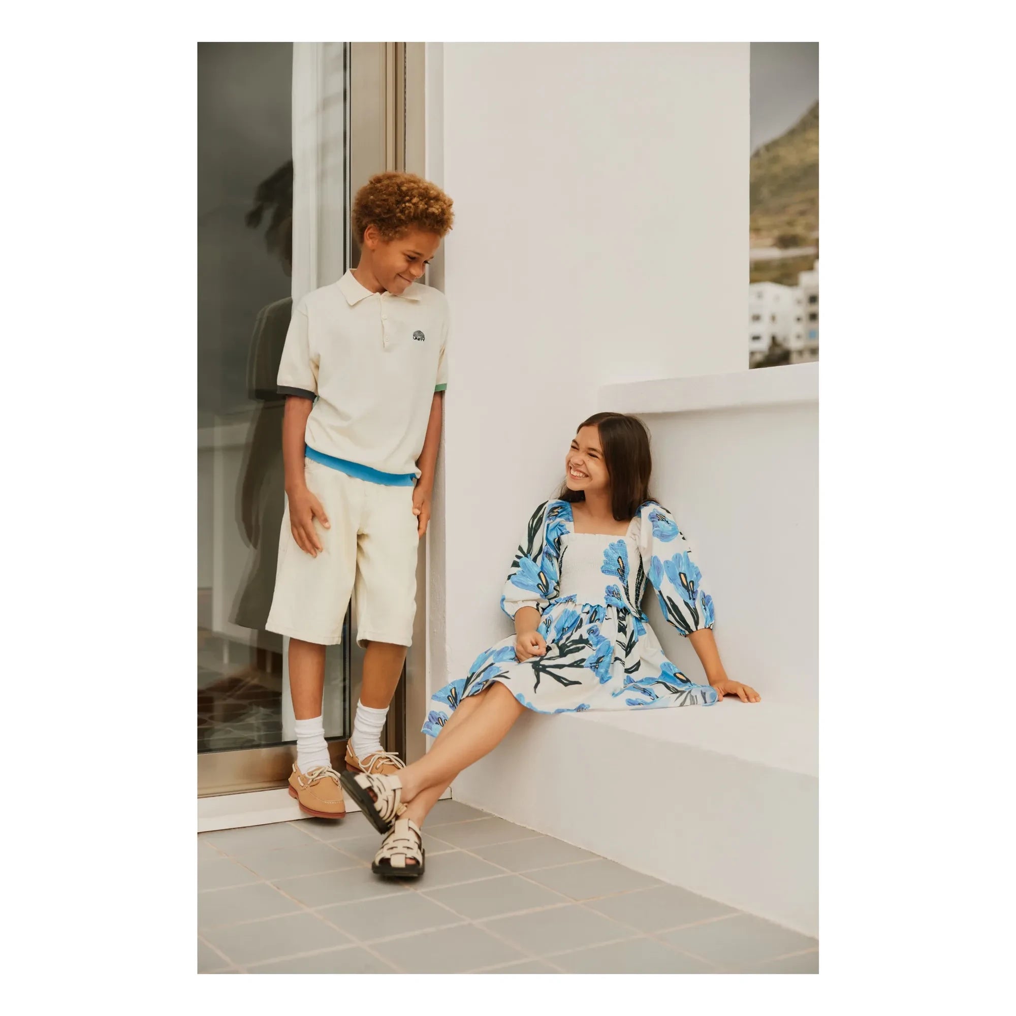 Molo - Chipie Organic Cotton Floral Dress | Ecru