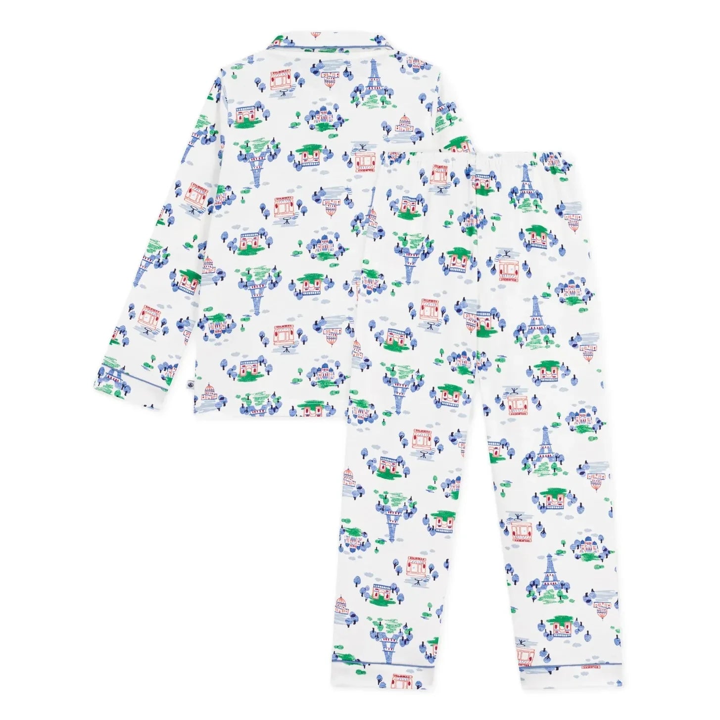Petit Bateau - Paris Organik Pamuklu Pijama Gömleği | Beyaz