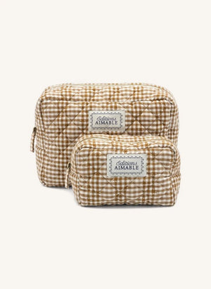 Editions Aimable - Toscana Cosmetic Bag | Noisette Vichy Cotton