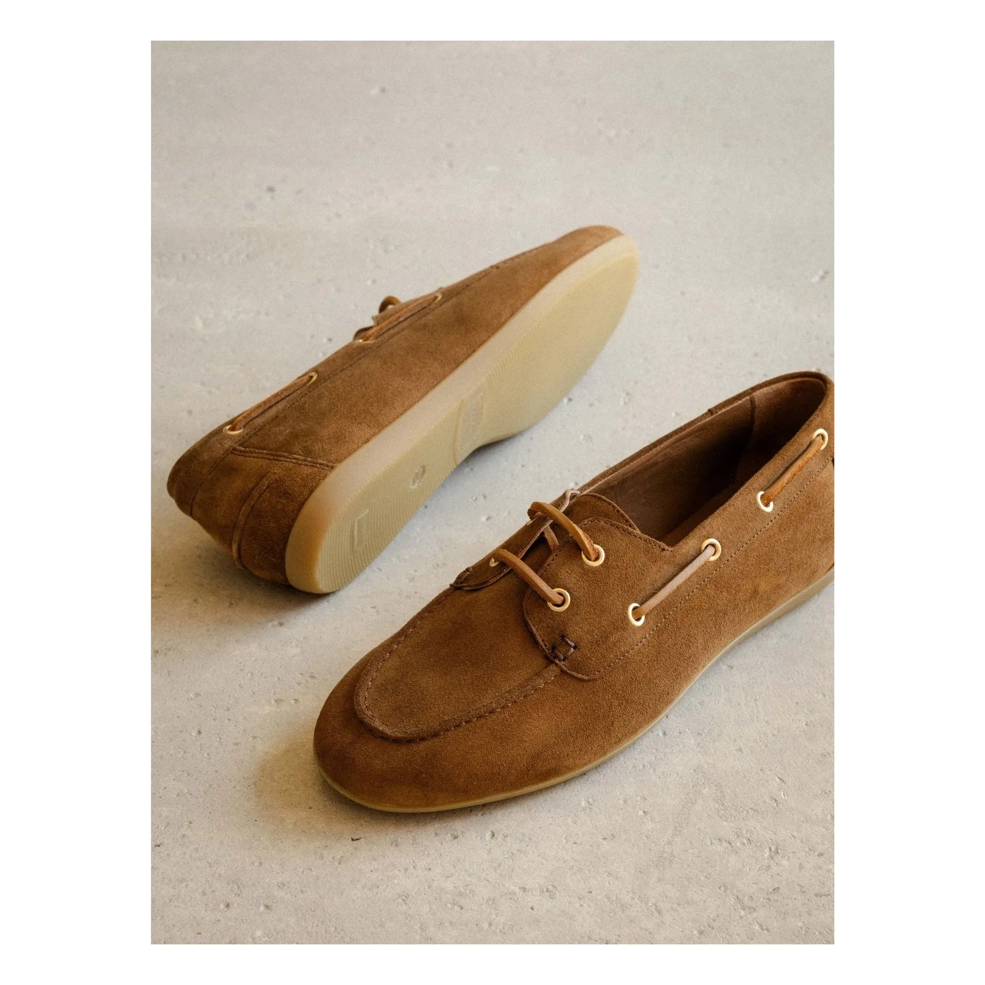 Bobbies - Betsy Suede Boat Shoes | Camel