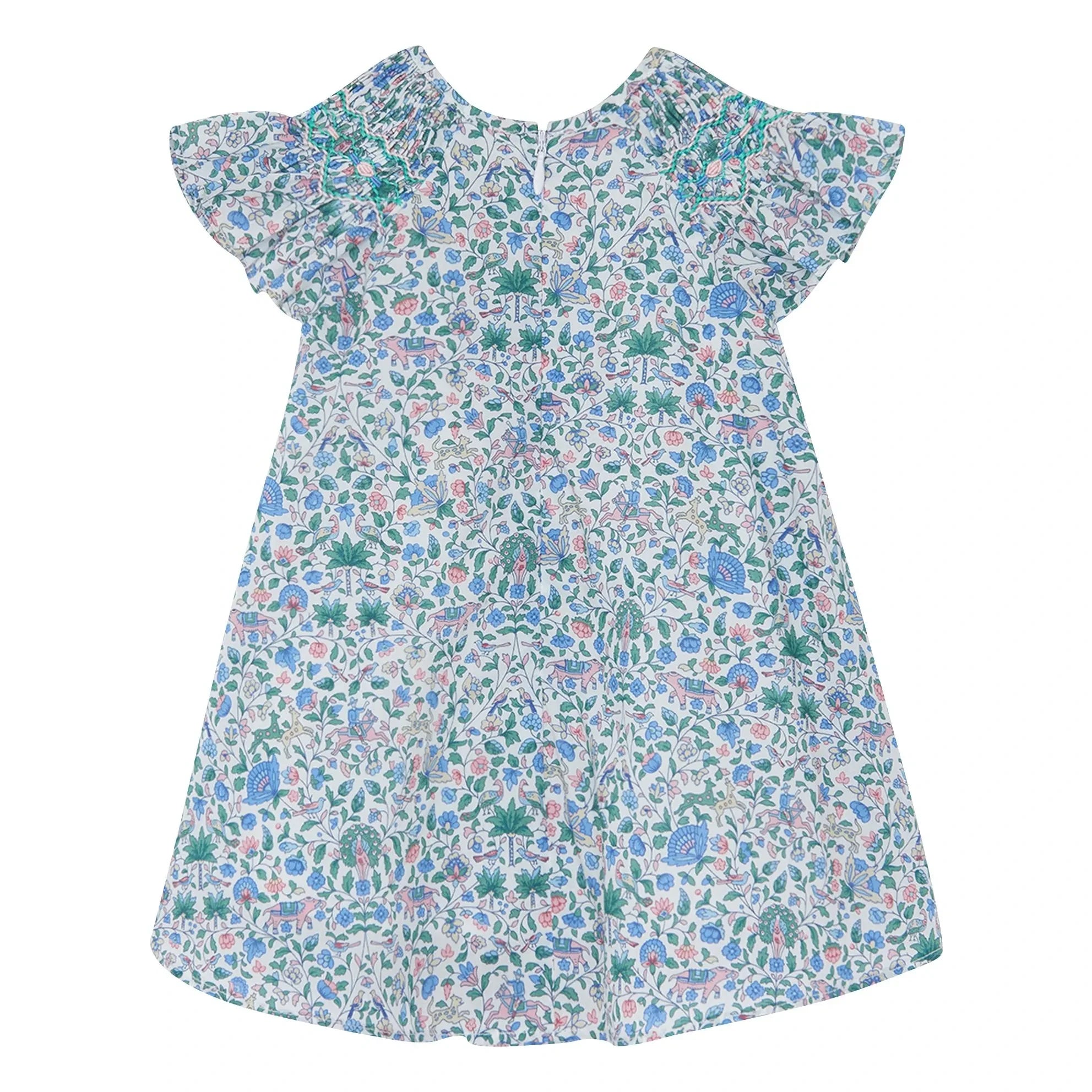 Tartine et Chocolat - Liberty Baby Gathered Dress | White