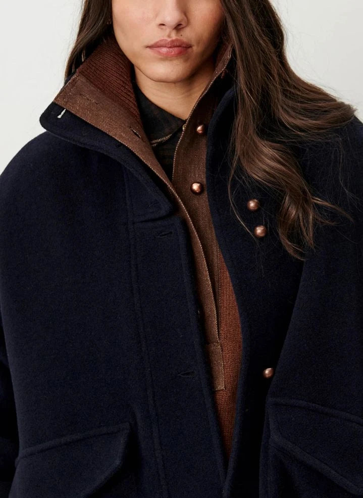 Sessùn - East Coast Wool Coat | Navy