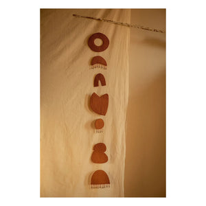 Muskhane - Chakra mobile in quilted felt | Caramel
