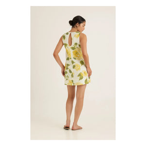 Peony - Linen Shift Dress | Yellow