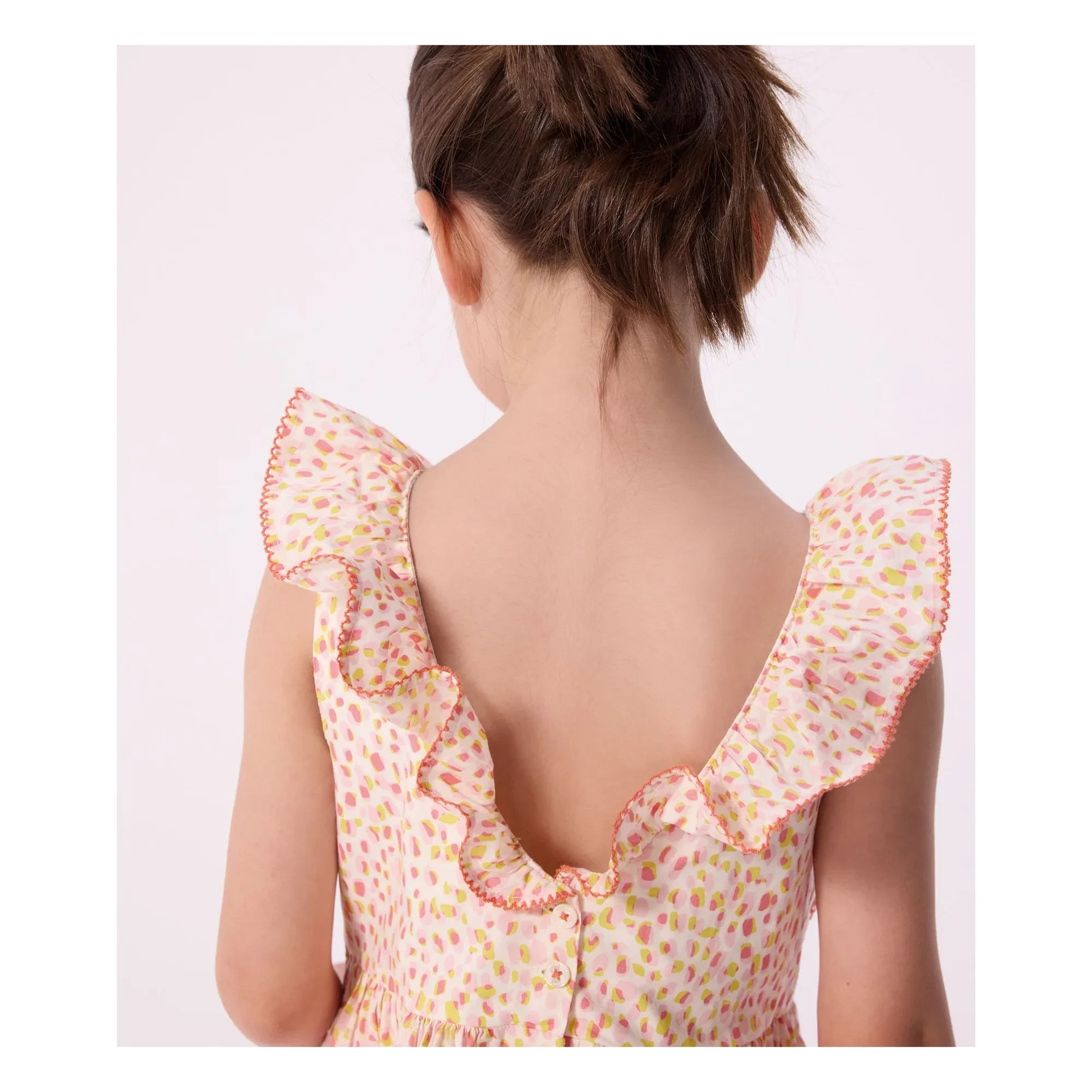 Petit Bateau - Organic Cotton Poplin Polka Dot Dress | Coral