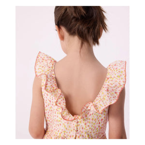 Petit Bateau - Organic Cotton Poplin Polka Dot Dress | Coral